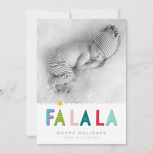 Faire-part VACANCES PHOTO fa la la bold citation colorée