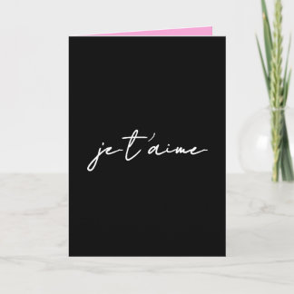 Faire-part Valentine's Day Card In Contemporary Black 