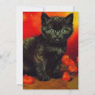 Faire-part Van Gogh Black Kitten
