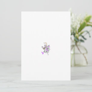 Faire-part Vecteur de tatouage fée papillon - Art Floral Vint
