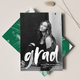 Faire-part Vert | Photo de remise de diplômes aux coups de pi