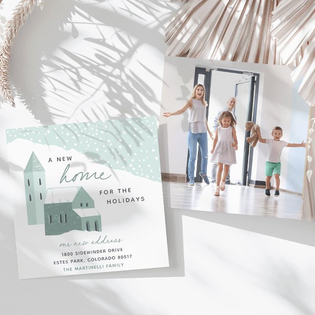 Faire-part Village de neige | Nouvelle maison pour les vacanc (Créateur téléchargé)