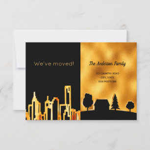 Faire-part Ville d'or noir