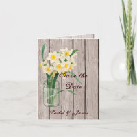 vintage Masons Jar et Daffodil Enregistrer la cart