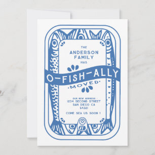 Faire-part Vintage Nous Avons Déplacé O-Fish-Allement Sardine