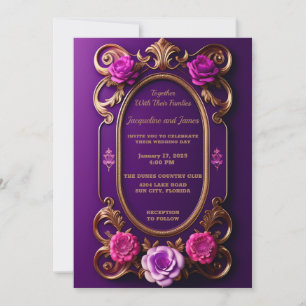 Faire-part Violet majestueux
