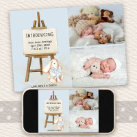 Voici Easel et Bunny 2 Photo Baby Boy Birth