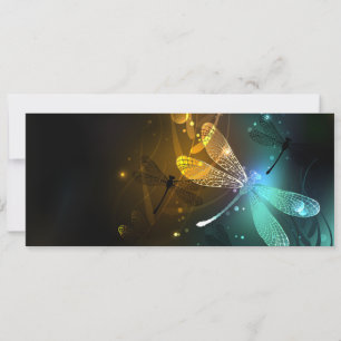 Faire-part Vol de libellule verte lumineuse