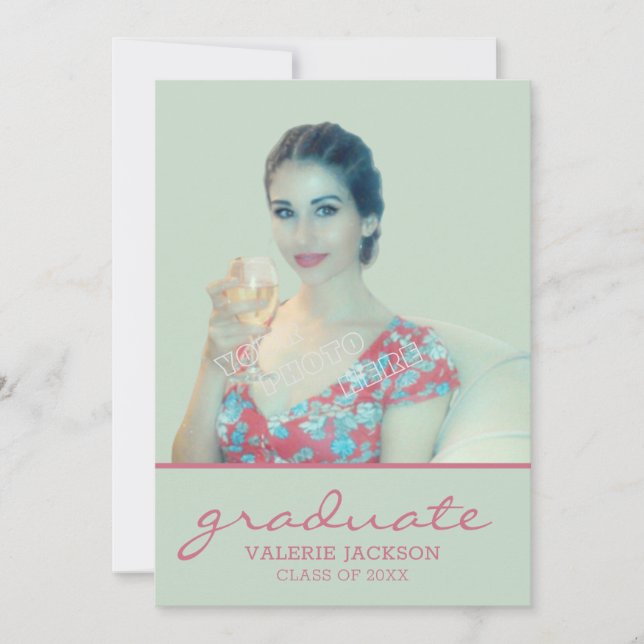 Faire-part Votre Diplôme Photo (Devant)