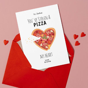 Faire-part Vous avez volé une pizza My Heart Valentine's Card