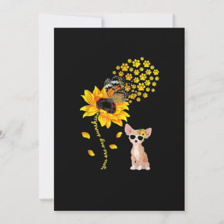 Faire-part Vous Êtes Mon Sunshine Tournesol Chihuahua Hommes 