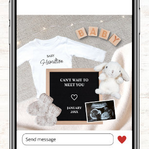 Faire-part Vous ne pouvez pas attendre de vous rencontrer Gro