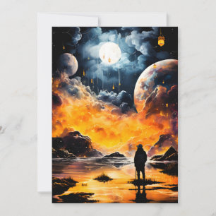 Faire-part Voyageur astronaute Horizon cosmique Journey