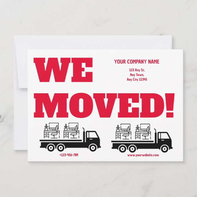 Faire-part We Moved Business Relocation Announcement (Devant)