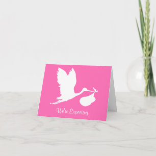 Faire-part We're Expecting Flying Stork