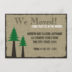 Faire-part Woodland Country Nouveau Accueil