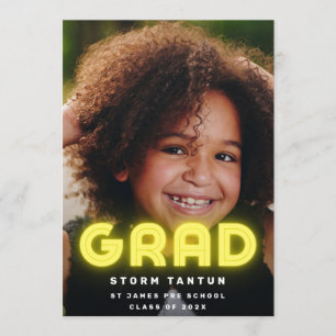 Faire-part YELLOW BRIGHT LIGHTS Photo GRAD School