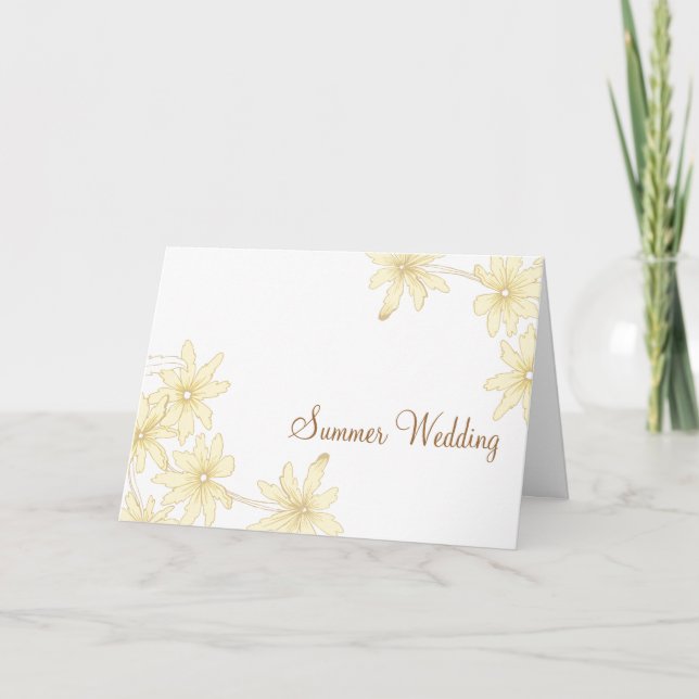 Faire-part Yellow Daisies Summer Wedding Save the Date (Devant)