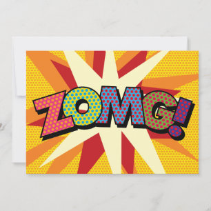 Faire-part ZOMG Votre Bulle de Texte de Discussion Drôle Rétr