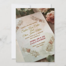 Faire rougir & Brise – Invitation de mariage roman