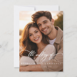 Faire simple Élégant Invitation de mariage photo b