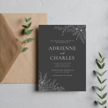 Faire Simple Floral 1 Invitation de Mariage Minima