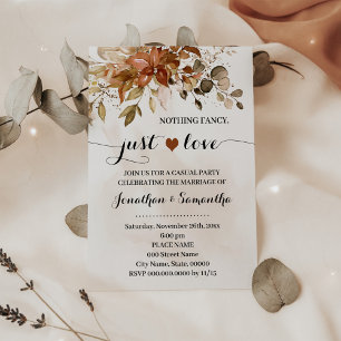 Faire simple, juste l'amour, invitation de mariage