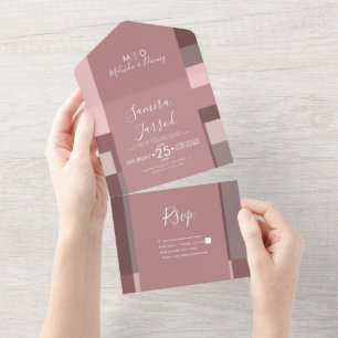 Faire Terreux Tons Mariage Tout En Un Invitation