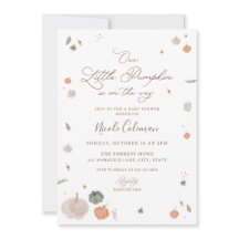 Faire tomber un petit bébé citrouille Invitation à