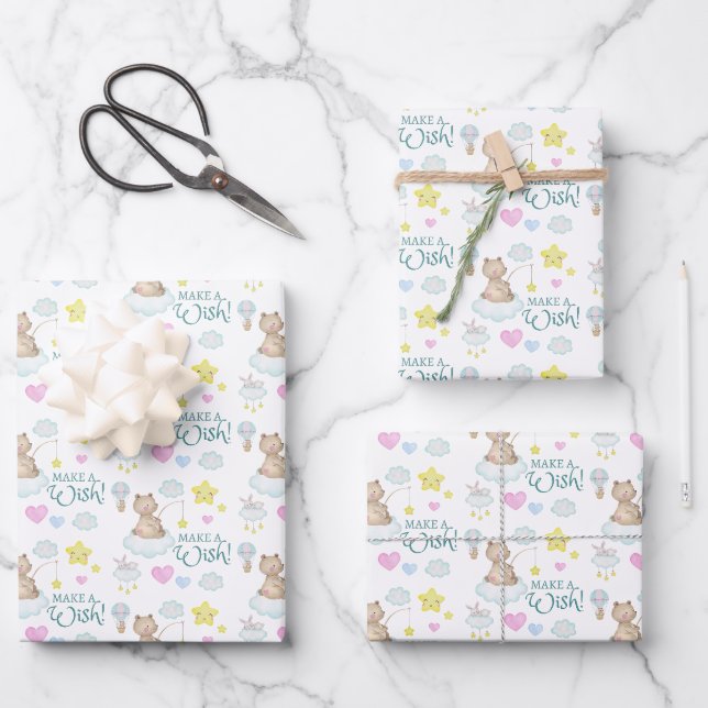 Faire un papier d'emballage de souhaits ensemble d (Recto)