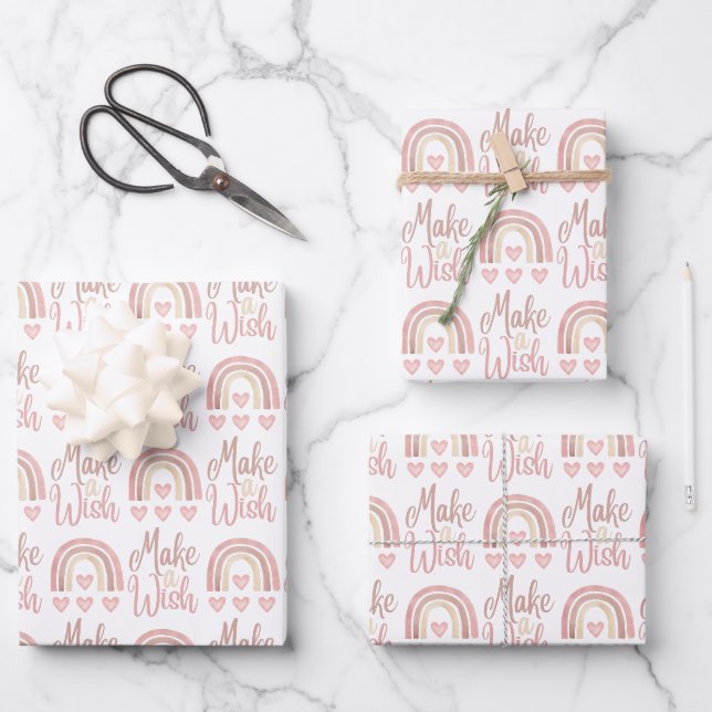 Faire un papier d'emballage de souhaits ensemble d (Recto)