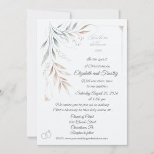 Faire Un Seul Christian Wedding Invitation