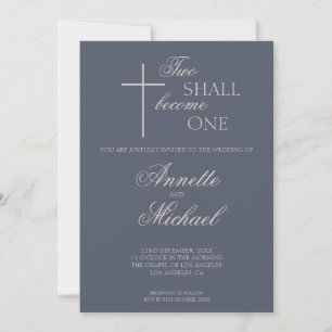 Faire Un Seul Deux Invitation De Mariage Chrétien