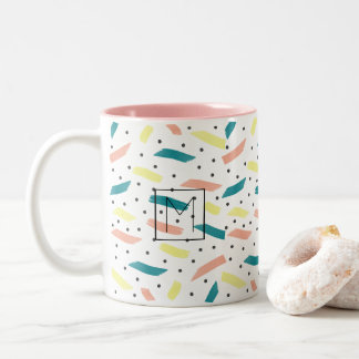 Faire Un Splash Abstrait Initiale Deux Tons Mug