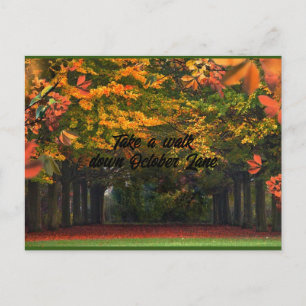 Faire une promenade dans October Lane carte postal