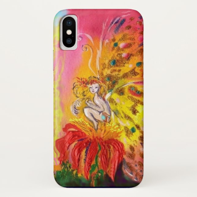 FAIRE VON DAWN ÜBER ROTE BLUME Fantasy Case-Mate iPhone Hülle (Rückseite)