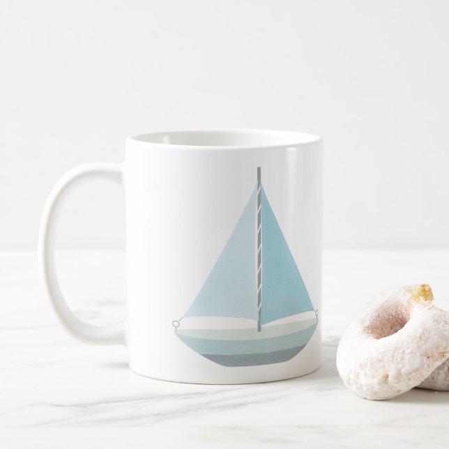 Faire Windverhältnisse und Tasse von Segelbooten (Mit Donut)