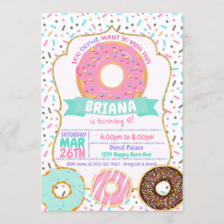 Faireparts Donut, Invitations Donut Rose Gold Past