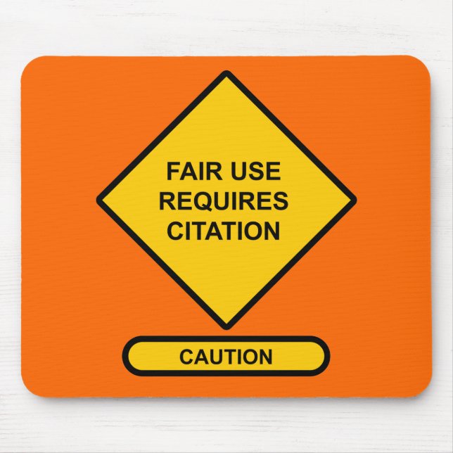 Fairer Gebrauch erfordert Zitat Mousepad (Vorne)
