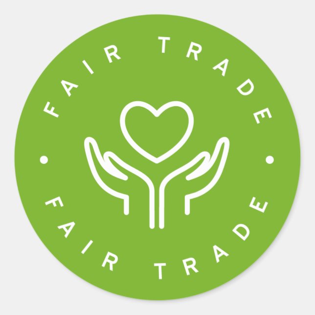 Fairer Handel Runder Aufkleber (Vorderseite)