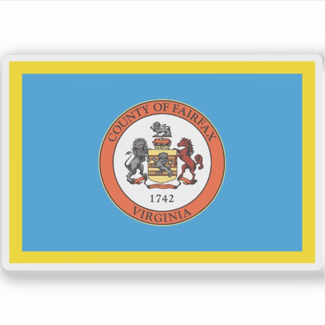 Fairfax-Landkreis, Virginia Aufkleber (Vorderseite)