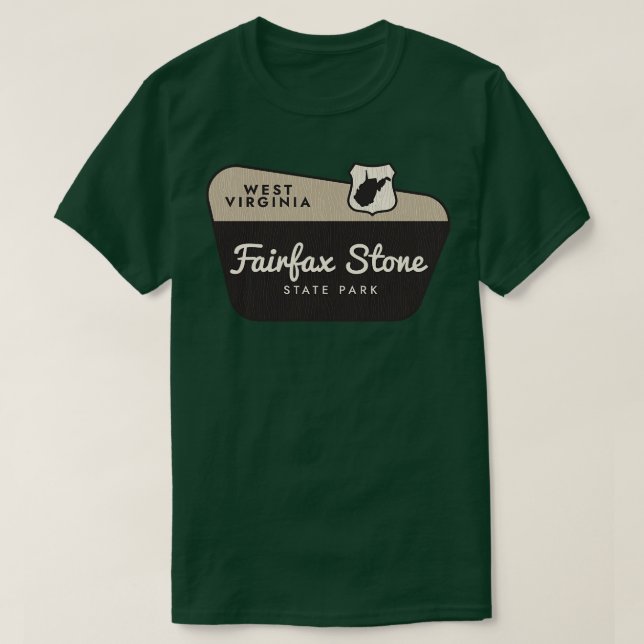 Fairfax Stone Staat Park West Virginia Willkommen  T-Shirt (Design vorne)