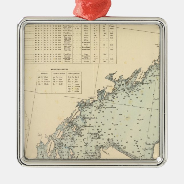 Fairfield County Connecticut, Long Island NY Silbernes Ornament (Vorne)