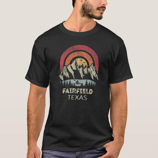 Fairfield Texas Mountain Sunset Sunrise Kayaking T-Shirt (Vorderseite)