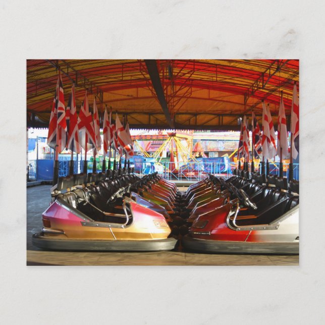 Fairground Dodgem Bumper Car Postkarte (Vorderseite)