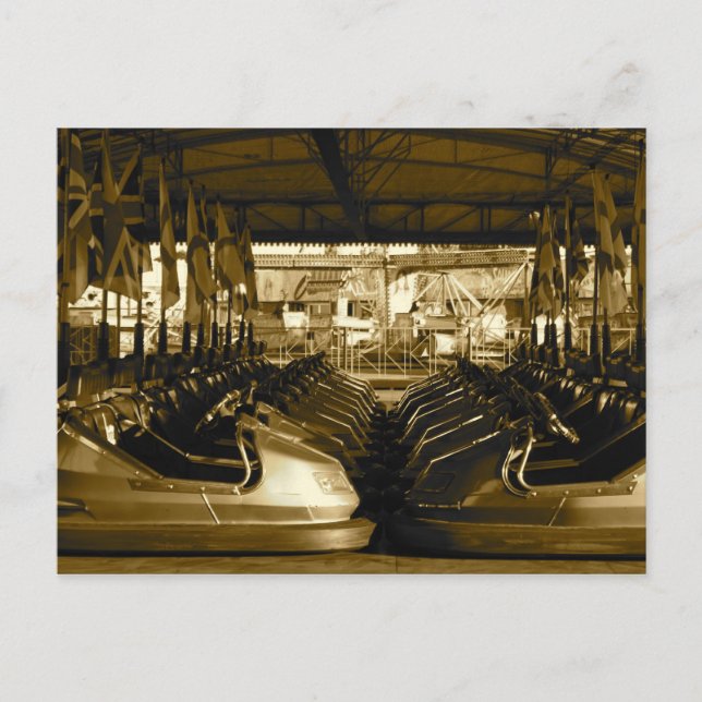 Fairground Dodgem Bumper Car Postkarte (Vorderseite)