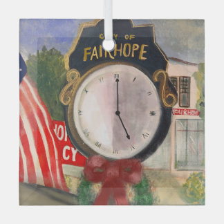 Fairhope-Uhrenschmuck Ornament Aus Glas