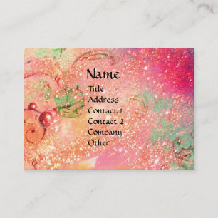 FAIRIEN VON DONEN / MAGISCHEN GLITZERN IN PINK GOL VISITENKARTE