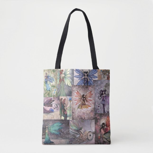 Fairies Collage von Molly Harrison Tasche (Vorderseite)