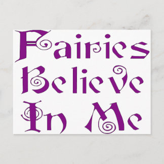 Fairies glauben an mich postkarte